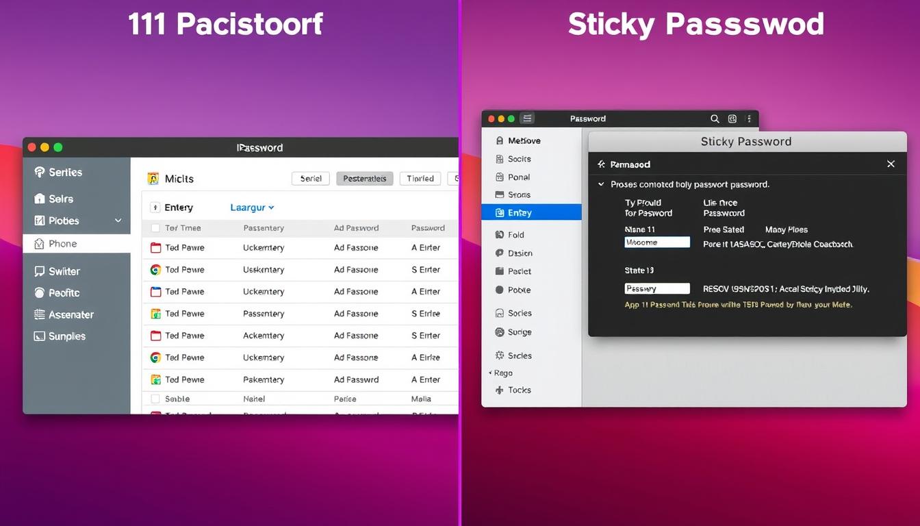 1Password vs Sticky Password user interface comparison