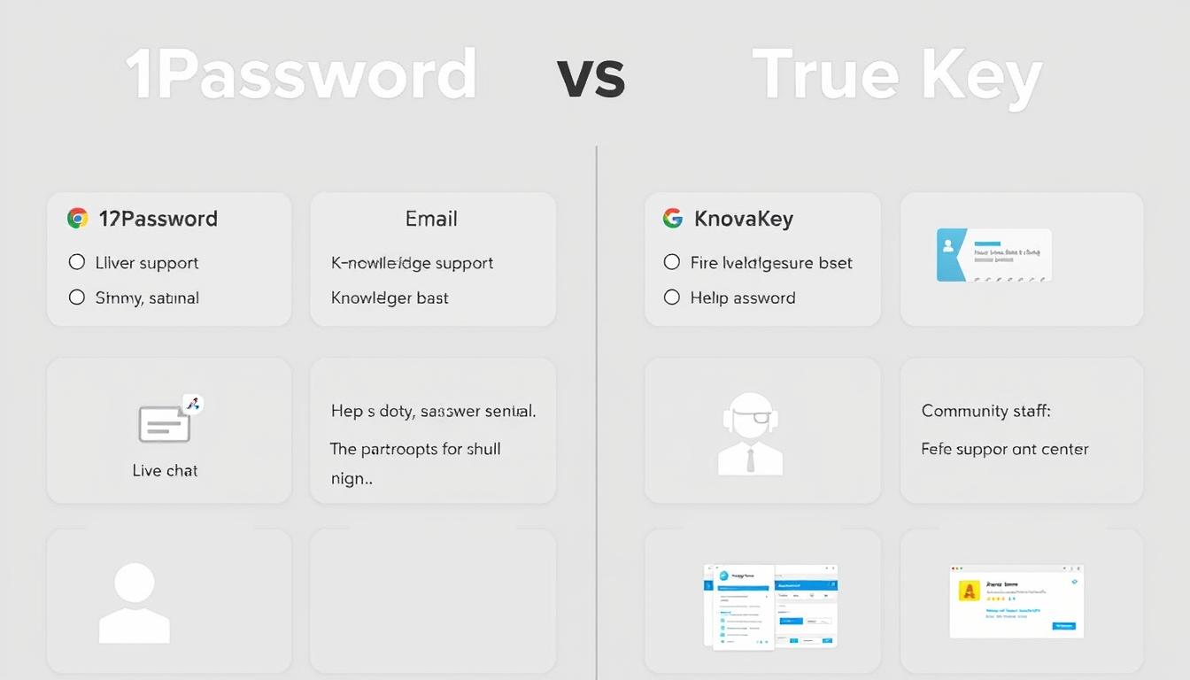1Password vs True Key customer support options comparison